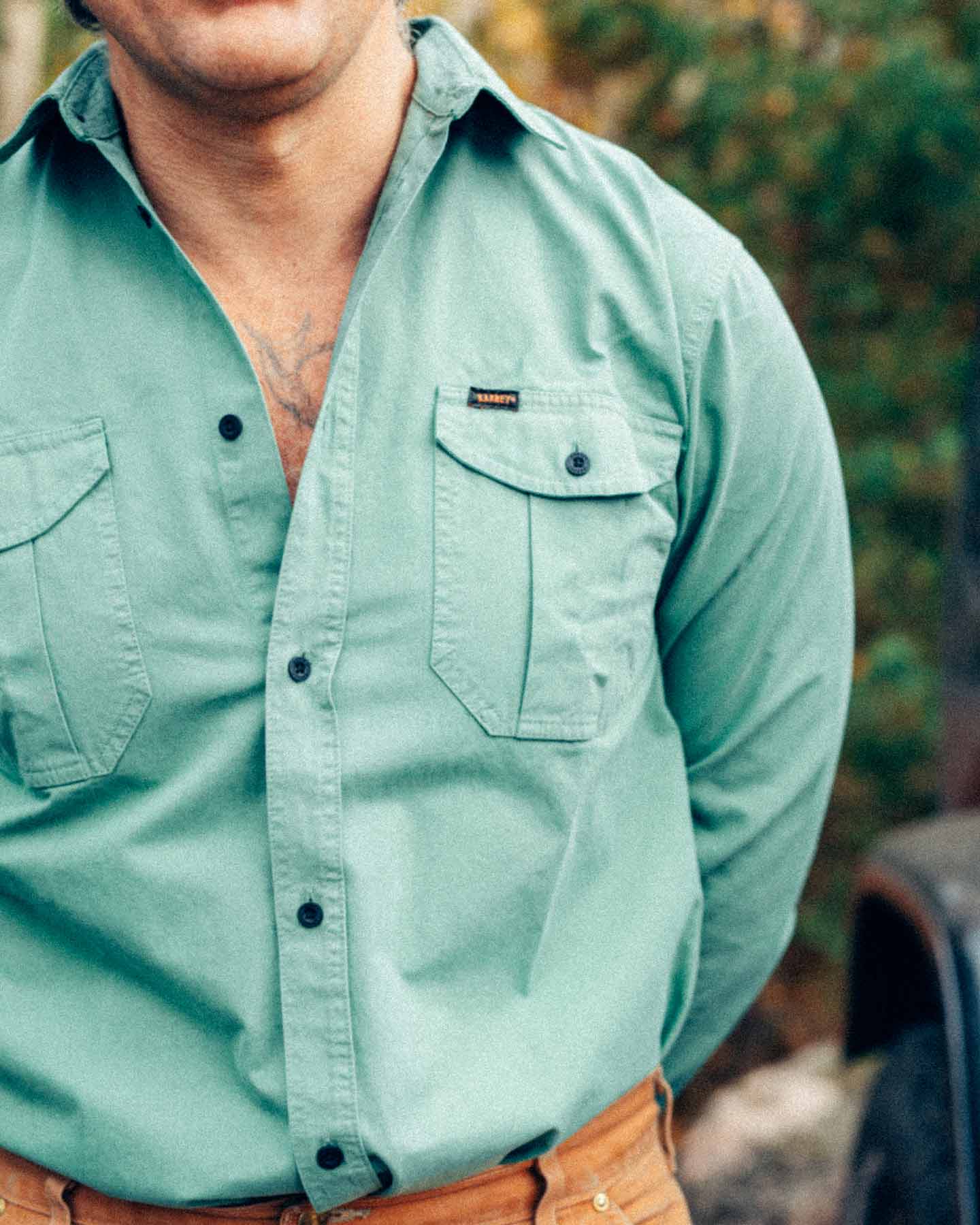 Blekgrön Kärret® arbetsskjorta