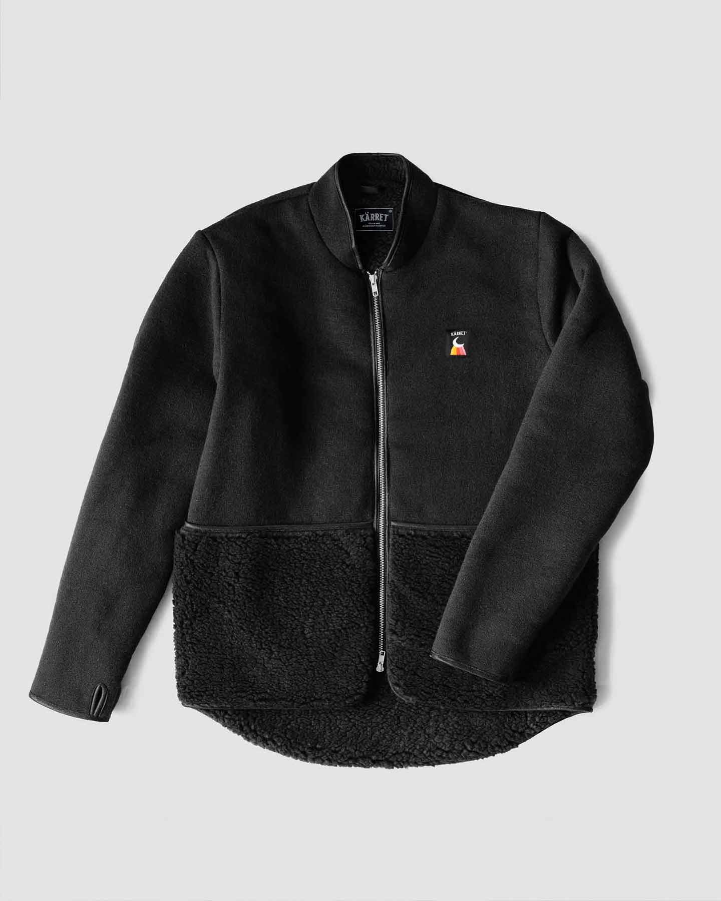 Retro Pile Jacket Black