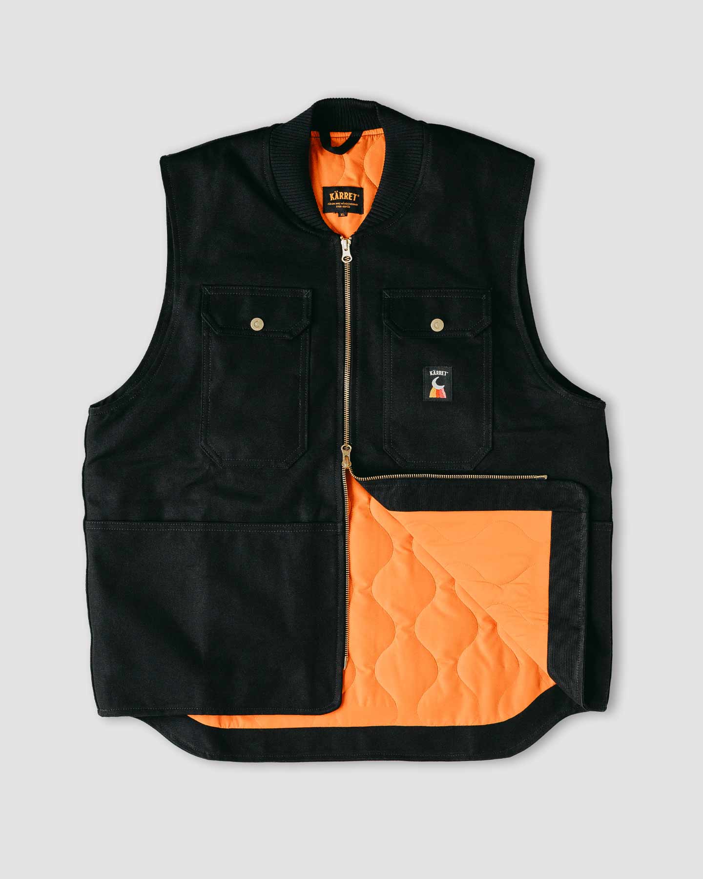 Lined vest black duck